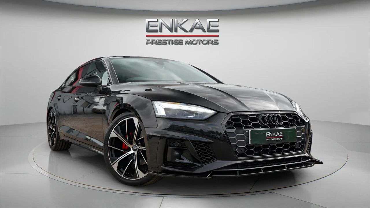 A 2023 AUDI A5 2.0 TDI 35 S line Sportback 5dr Diesel S Tronic Euro 6 (s/s) (163 ps) BLACK A 2023 AUDI A5 2.0 TDI 35 S line Sportback 5dr Diesel S Tronic Euro 6 (s/s) (163 ps) BLACK