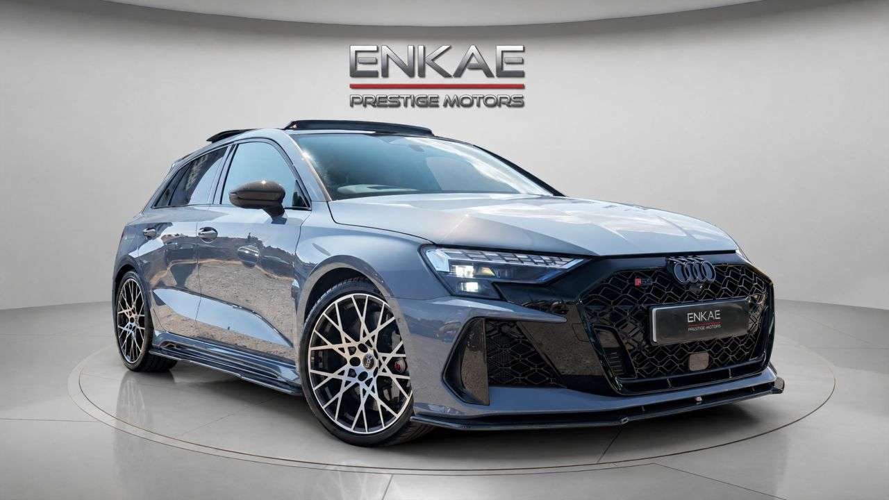 A 2026 AUDI RS3 2.5 TFSI Carbon Vorsprung Sportback 5dr Petrol S Tronic quattro Euro 6 (s/s A 2026 AUDI RS3 2.5 TFSI Carbon Vorsprung Sportback 5dr Petrol S Tronic quattro Euro 6 (s/s