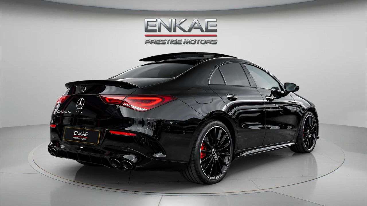 A 2022 MERCEDES-BENZ CLA 1.3 CLA250e 15.6kWh AMG Line Night Edition (Premium Plus) Coupe 4dr Petrol A 2022 MERCEDES-BENZ CLA 1.3 CLA250e 15.6kWh AMG Line Night Edition (Premium Plus) Coupe 4dr Petrol