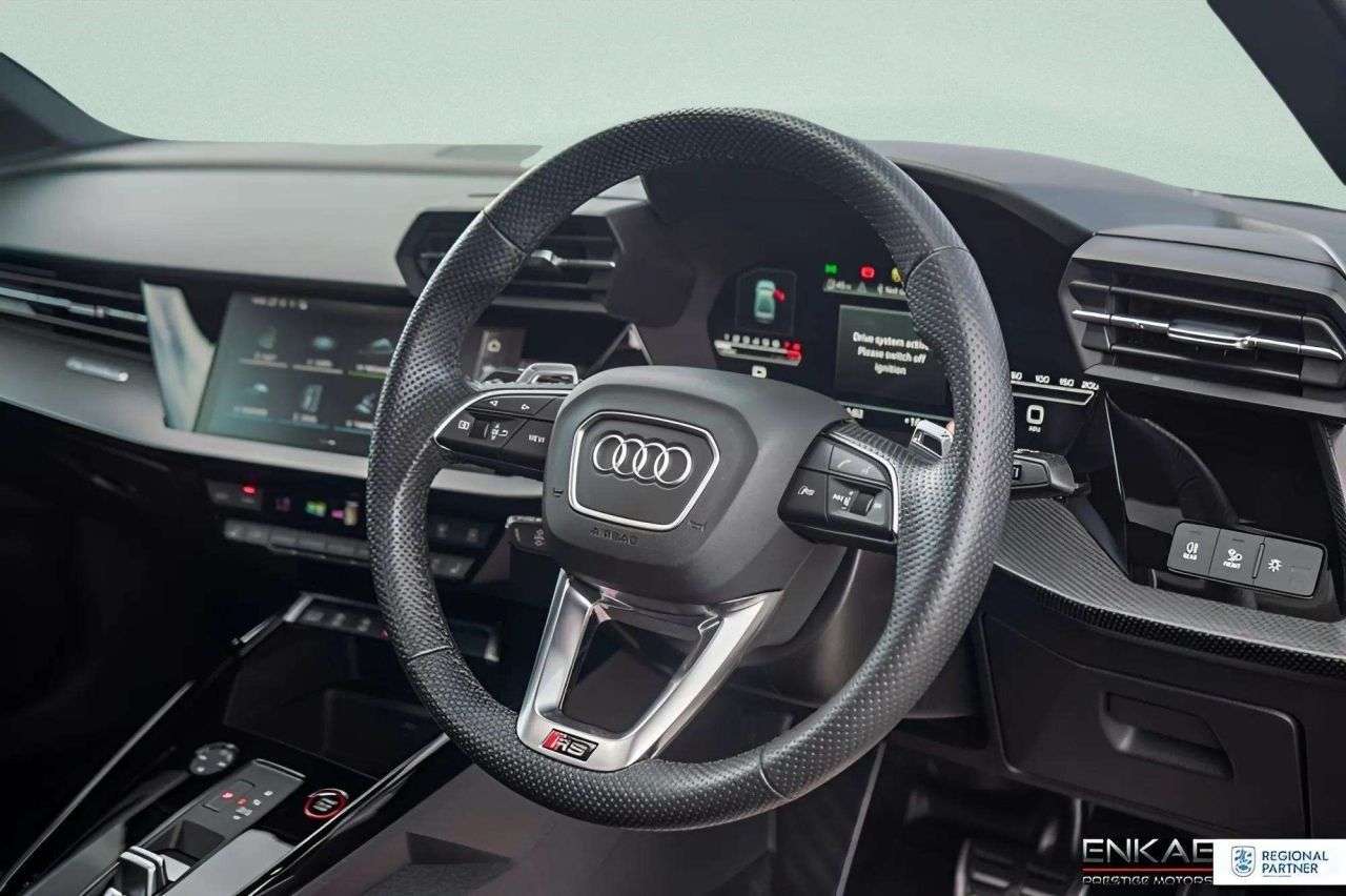 A 2023 AUDI RS3 2.5 TFSI Vorsprung Saloon 4dr Petrol S Tronic quattro Euro 6 (s/s) (400 ps) A 2023 AUDI RS3 2.5 TFSI Vorsprung Saloon 4dr Petrol S Tronic quattro Euro 6 (s/s) (400 ps)