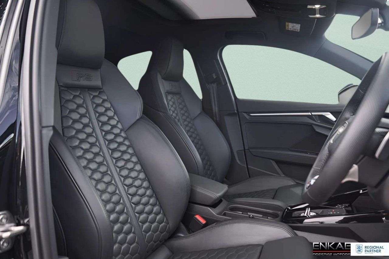 A 2023 AUDI RS3 2.5 TFSI Vorsprung Saloon 4dr Petrol S Tronic quattro Euro 6 (s/s) (400 ps) A 2023 AUDI RS3 2.5 TFSI Vorsprung Saloon 4dr Petrol S Tronic quattro Euro 6 (s/s) (400 ps)