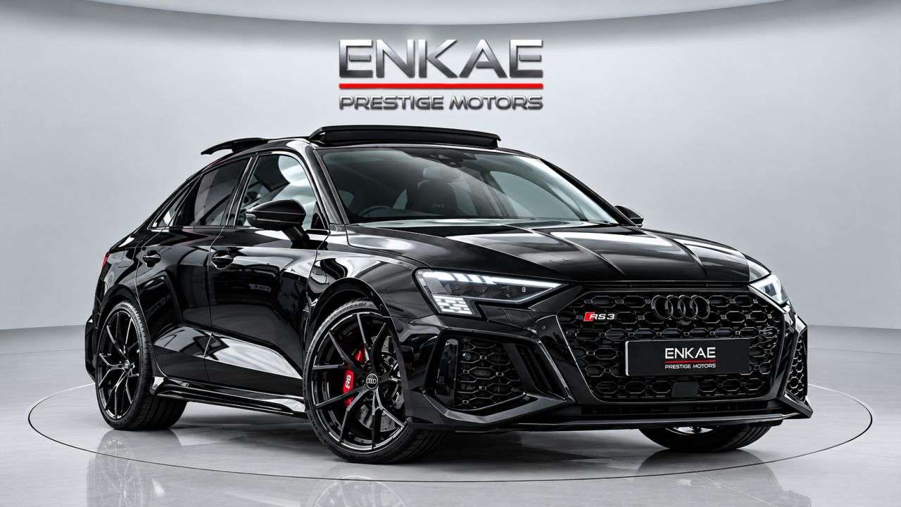 A 2023 AUDI RS3 2.5 TFSI Vorsprung Saloon 4dr Petrol S Tronic quattro Euro 6 (s/s) (400 ps) A 2023 AUDI RS3 2.5 TFSI Vorsprung Saloon 4dr Petrol S Tronic quattro Euro 6 (s/s) (400 ps)