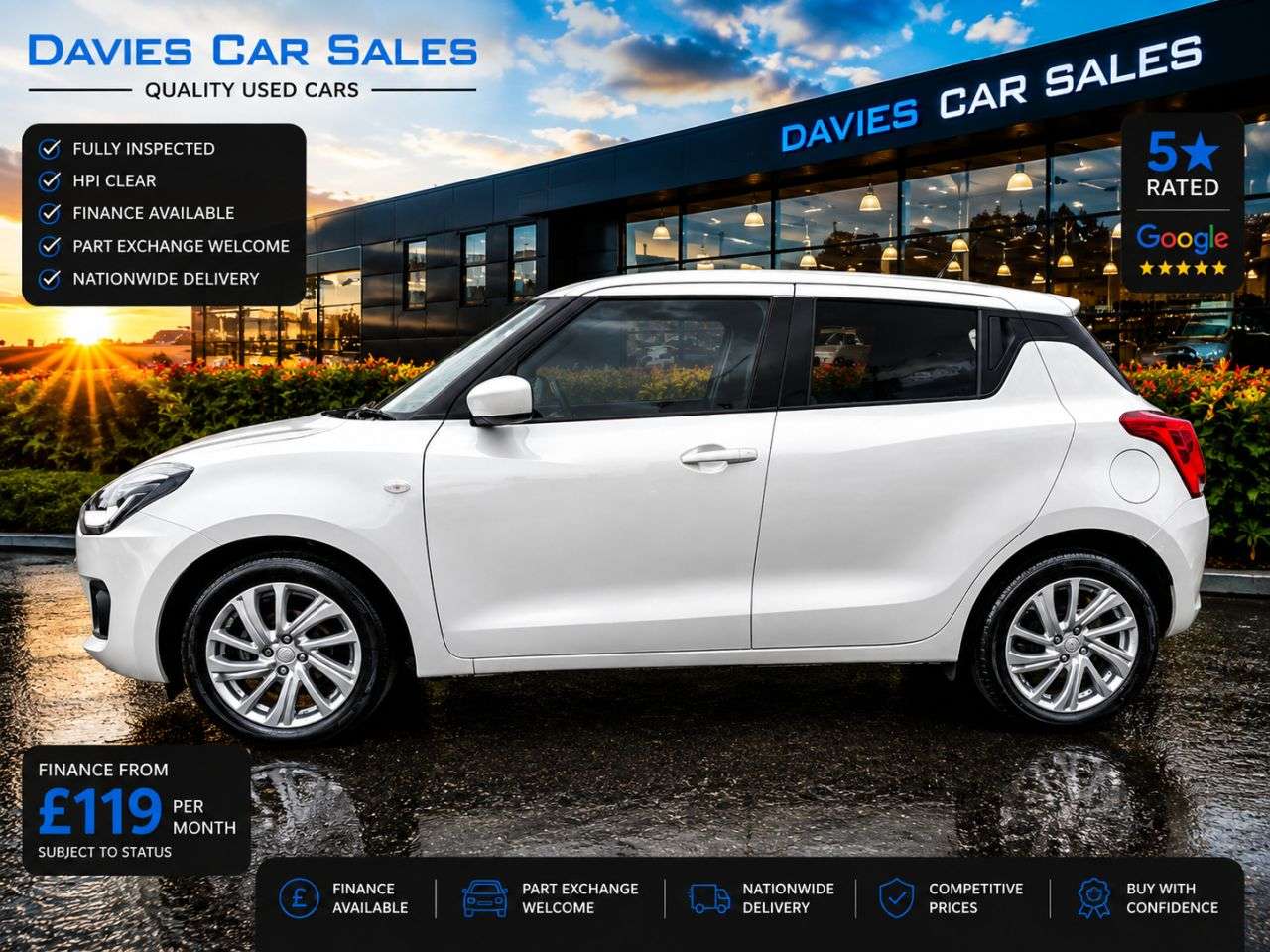 A 2023 SUZUKI SWIFT 1.2 Dualjet MHEV SZ-T Hatchback 5dr Petrol Hybrid CVT Euro 6 (s/s) (83 ps) A 2023 SUZUKI SWIFT 1.2 Dualjet MHEV SZ-T Hatchback 5dr Petrol Hybrid CVT Euro 6 (s/s) (83 ps)
