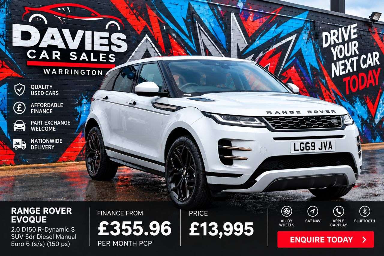 A 2019 LAND ROVER RANGE ROVER EVOQUE 2.0 D180 R-Dynamic S SUV 5dr Diesel Auto 4WD Euro 6 (s/s) (180 ps) A 2019 LAND ROVER RANGE ROVER EVOQUE 2.0 D180 R-Dynamic S SUV 5dr Diesel Auto 4WD Euro 6 (s/s) (180 ps)