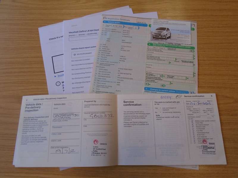 2012 VAUXHALL ZAFIRA 2012 VAUXHALL ZAFIRA