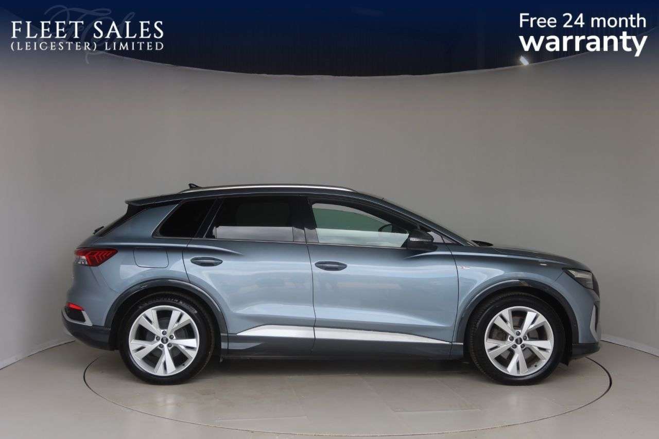 A 2022 AUDI Q4 E-TRON 40 S line SUV 5dr Electric Auto 82kWh (204 ps) HEATED FRONT SEATS A 2022 AUDI Q4 E-TRON 40 S line SUV 5dr Electric Auto 82kWh (204 ps) HEATED FRONT SEATS
