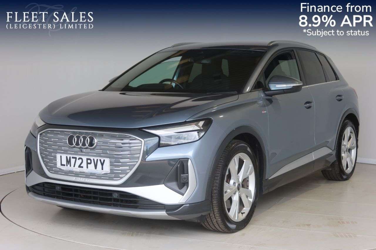 A 2022 AUDI Q4 E-TRON 40 S line SUV 5dr Electric Auto 82kWh (204 ps) HEATED FRONT SEATS A 2022 AUDI Q4 E-TRON 40 S line SUV 5dr Electric Auto 82kWh (204 ps) HEATED FRONT SEATS