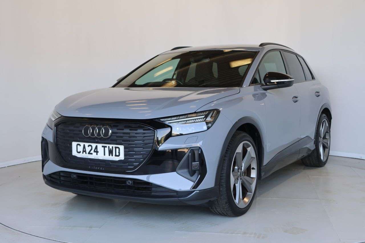 A 2024 AUDI Q4 E-TRON 45 Black Edition SUV 5dr Electric Auto 82kWh (286 ps) REMAINING MANUFACTURE A 2024 AUDI Q4 E-TRON 45 Black Edition SUV 5dr Electric Auto 82kWh (286 ps) REMAINING MANUFACTURE