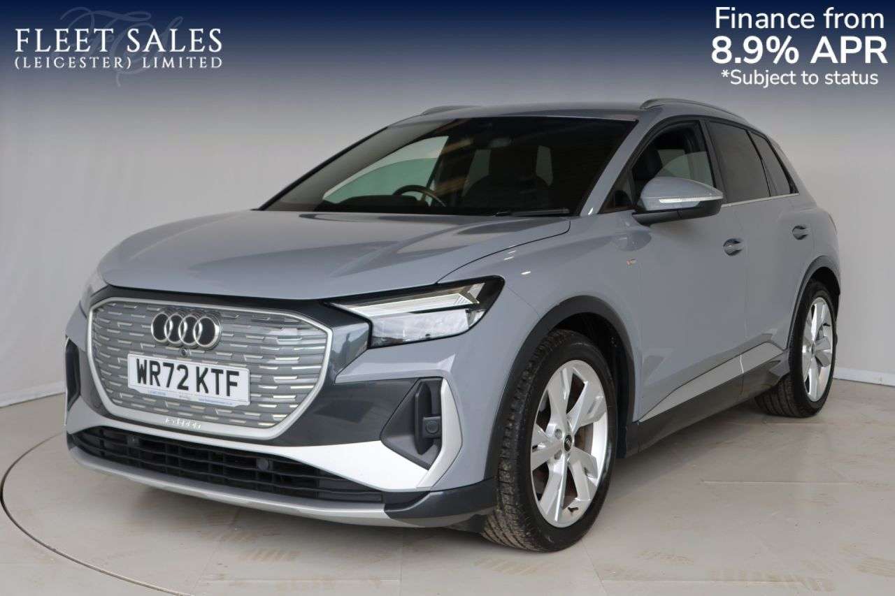 A 2022 AUDI Q4 E-TRON 40 S line SUV 5dr Electric Auto 82kWh (204 ps) APPLE CAR PLAY + ANDROID AUT A 2022 AUDI Q4 E-TRON 40 S line SUV 5dr Electric Auto 82kWh (204 ps) APPLE CAR PLAY + ANDROID AUT