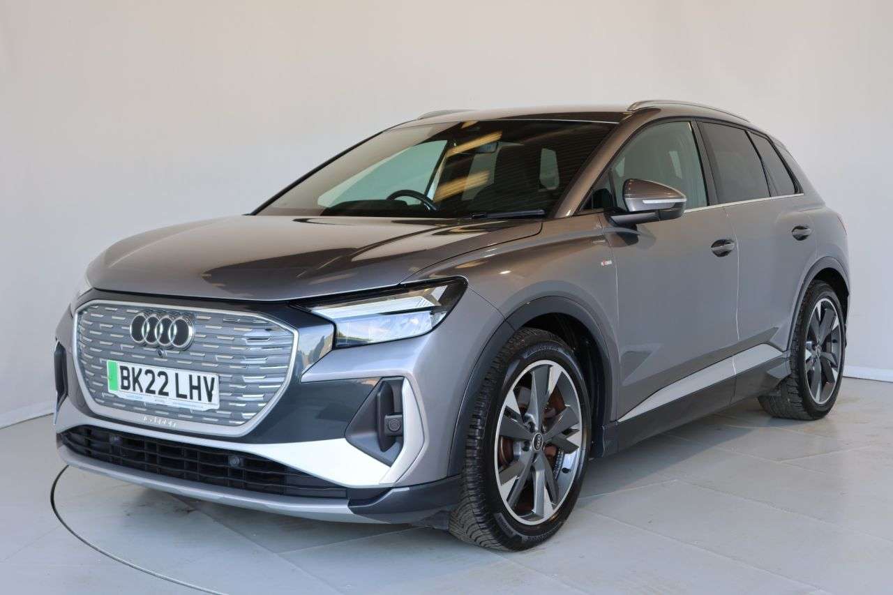 A 2022 AUDI Q4 E-TRON 40 S line SUV 5dr Electric Auto 82kWh (204 ps) FULL AUDI SERVICE HISTORY A 2022 AUDI Q4 E-TRON 40 S line SUV 5dr Electric Auto 82kWh (204 ps) FULL AUDI SERVICE HISTORY