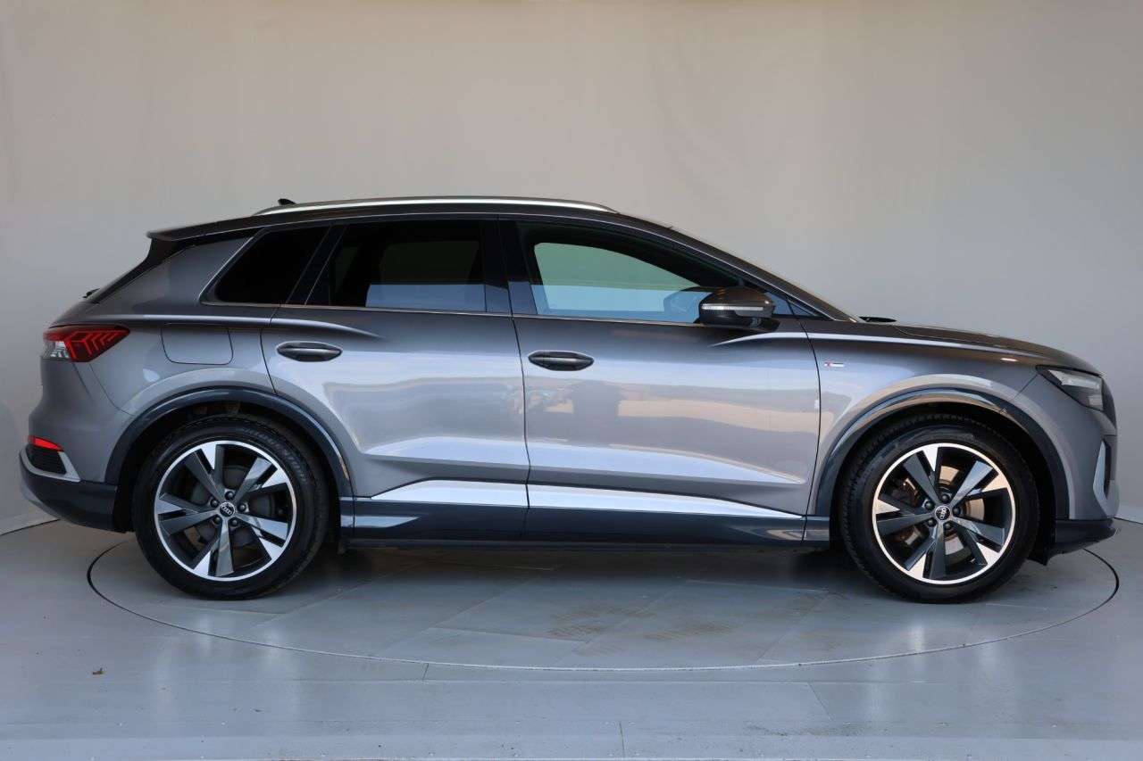 A 2022 AUDI Q4 E-TRON 40 S line SUV 5dr Electric Auto 82kWh (204 ps) FULL AUDI SERVICE HISTORY A 2022 AUDI Q4 E-TRON 40 S line SUV 5dr Electric Auto 82kWh (204 ps) FULL AUDI SERVICE HISTORY