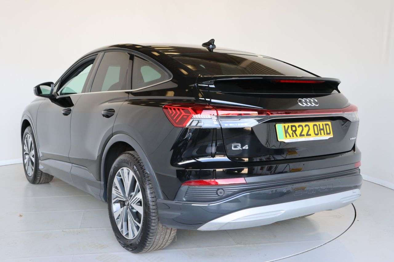 A 2022 AUDI Q4 E-TRON 35 Sport Sportback 5dr Electric Auto 55kWh (170 ps) FULL AUDI SERVICE HISTO A 2022 AUDI Q4 E-TRON 35 Sport Sportback 5dr Electric Auto 55kWh (170 ps) FULL AUDI SERVICE HISTO