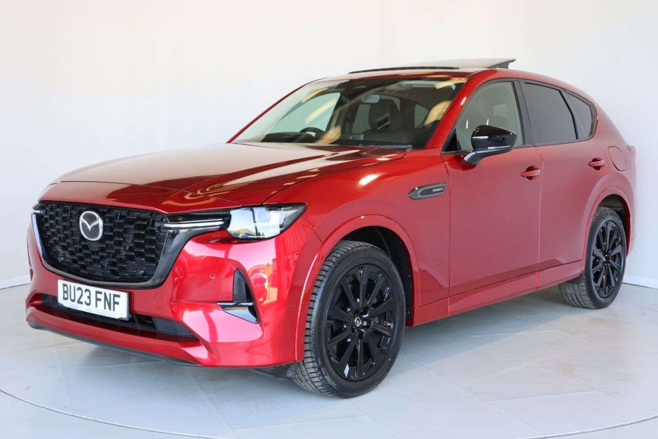 A 2023 MAZDA CX-60 2.5 e-SKYACTIV 17.8kWh Homura SUV 5dr Petrol Plug-in Hybrid Auto 4WD Euro 6 A 2023 MAZDA CX-60 2.5 e-SKYACTIV 17.8kWh Homura SUV 5dr Petrol Plug-in Hybrid Auto 4WD Euro 6