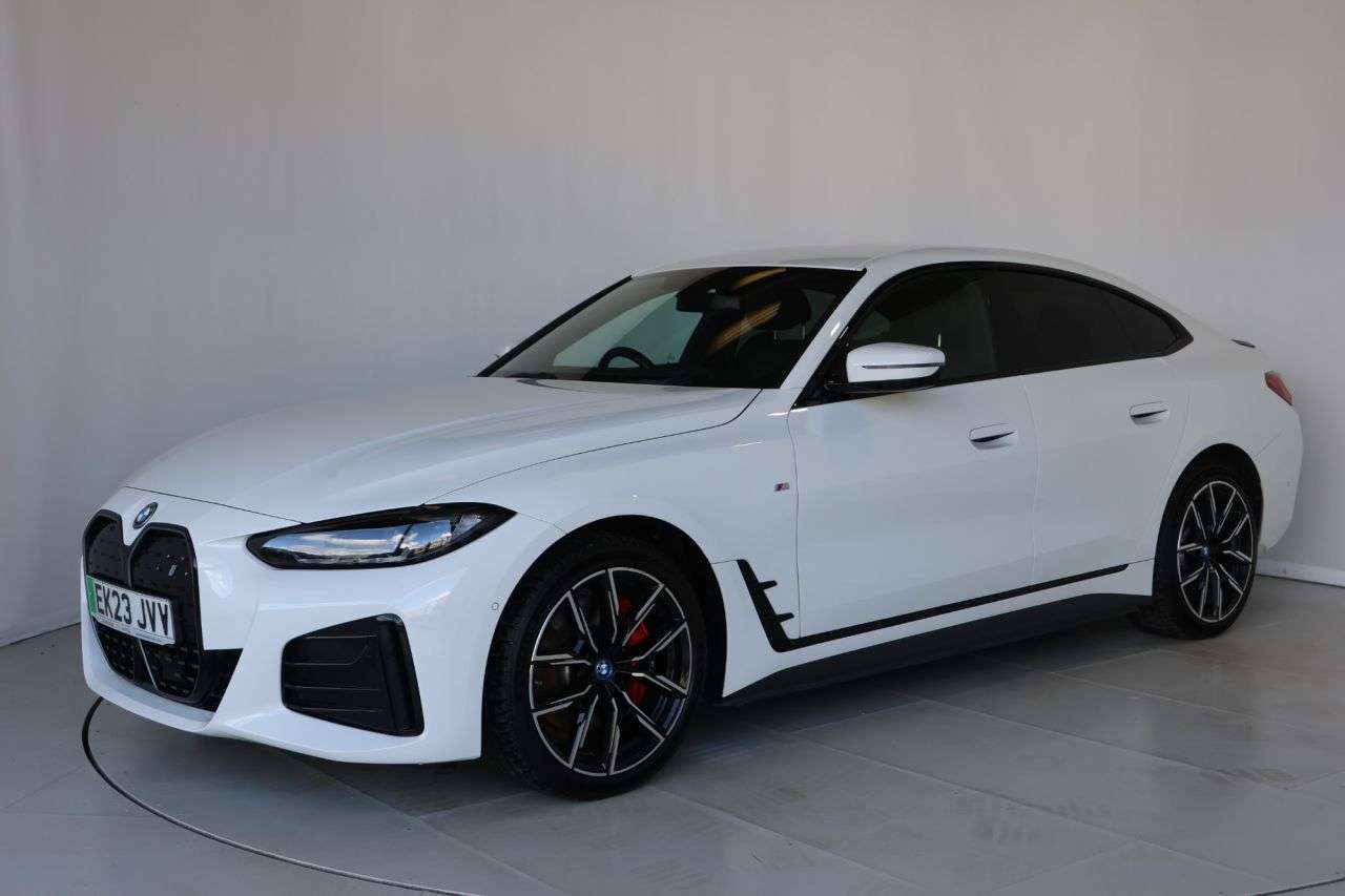 A 2023 BMW I4 40 83.9kWh M Sport Gran Coupe 5dr Electric Auto eDrive (340 ps) FULL BMW SE A 2023 BMW I4 40 83.9kWh M Sport Gran Coupe 5dr Electric Auto eDrive (340 ps) FULL BMW SE