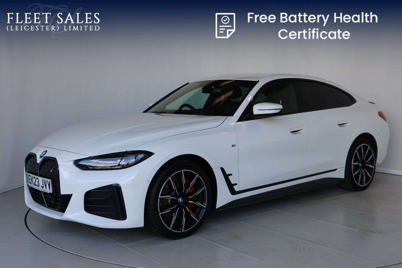 A 2023 BMW I4 40 83.9kWh M Sport Gran Coupe 5dr Electric Auto eDrive (340 ps) FULL BMW SE A 2023 BMW I4 40 83.9kWh M Sport Gran Coupe 5dr Electric Auto eDrive (340 ps) FULL BMW SE