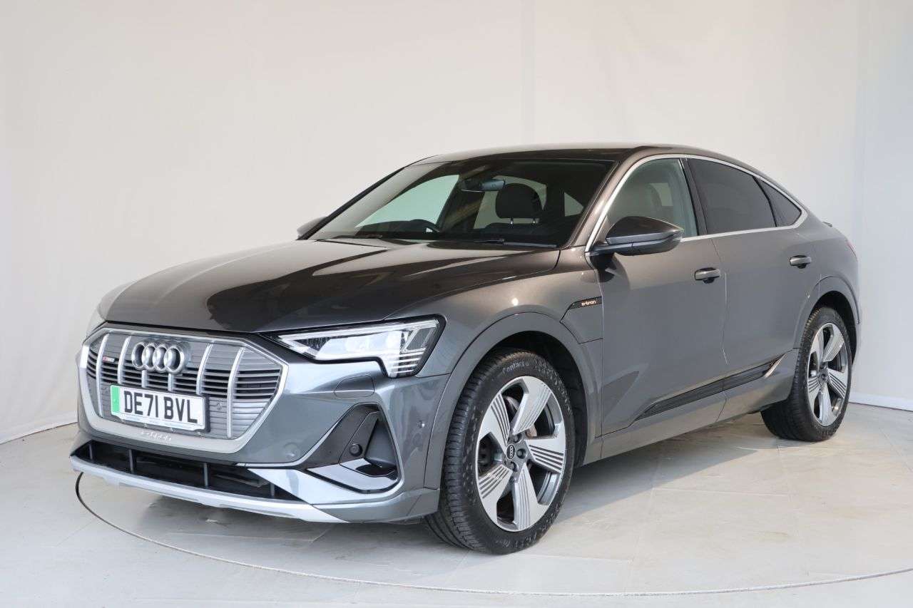 A 2021 AUDI E-TRON 50 S line Sportback 5dr Electric Auto quattro 71.2kWh (11kW Charger) (313 p A 2021 AUDI E-TRON 50 S line Sportback 5dr Electric Auto quattro 71.2kWh (11kW Charger) (313 p