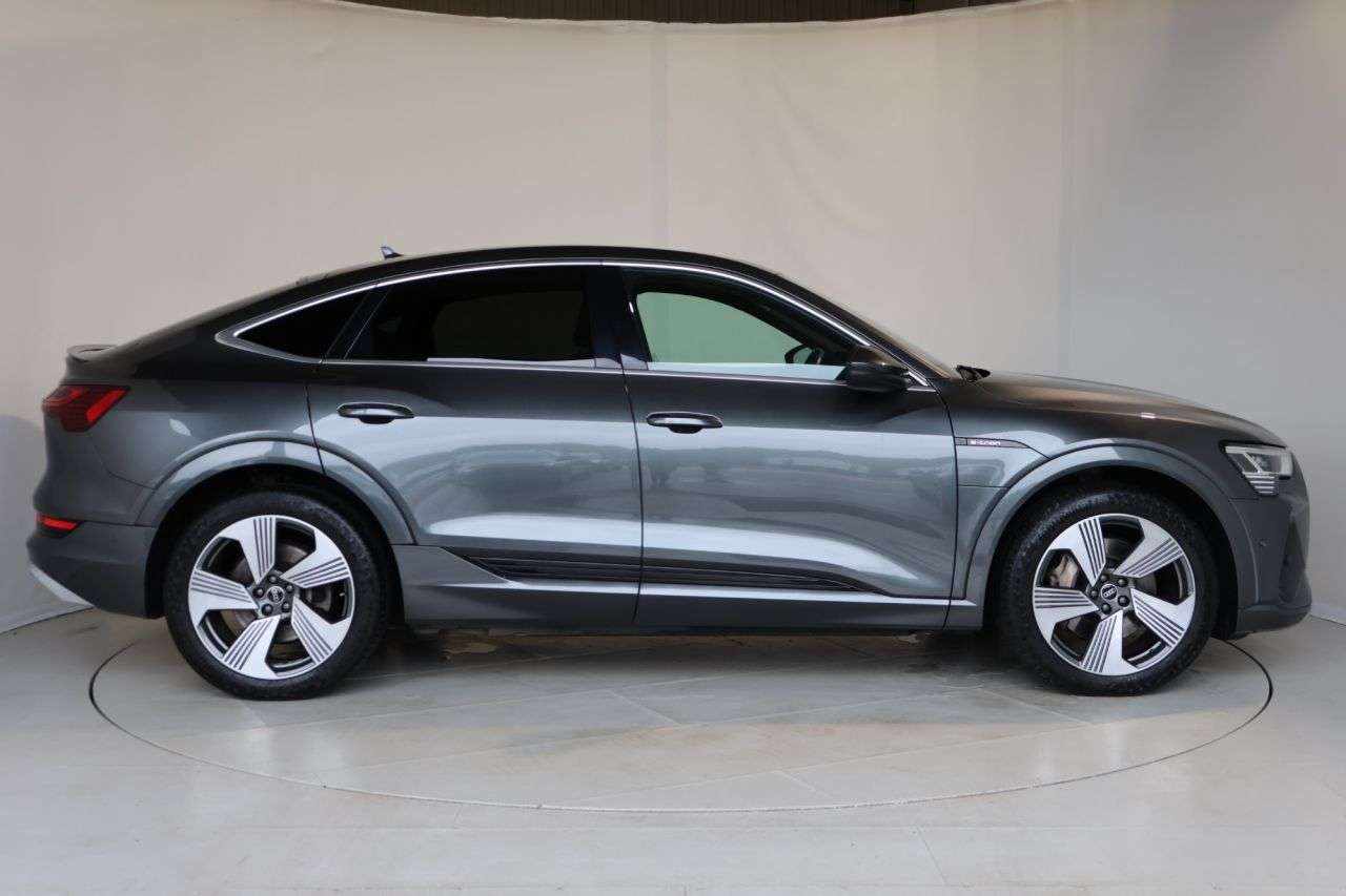 A 2021 AUDI E-TRON 50 S line Sportback 5dr Electric Auto quattro 71.2kWh (11kW Charger) (313 p A 2021 AUDI E-TRON 50 S line Sportback 5dr Electric Auto quattro 71.2kWh (11kW Charger) (313 p