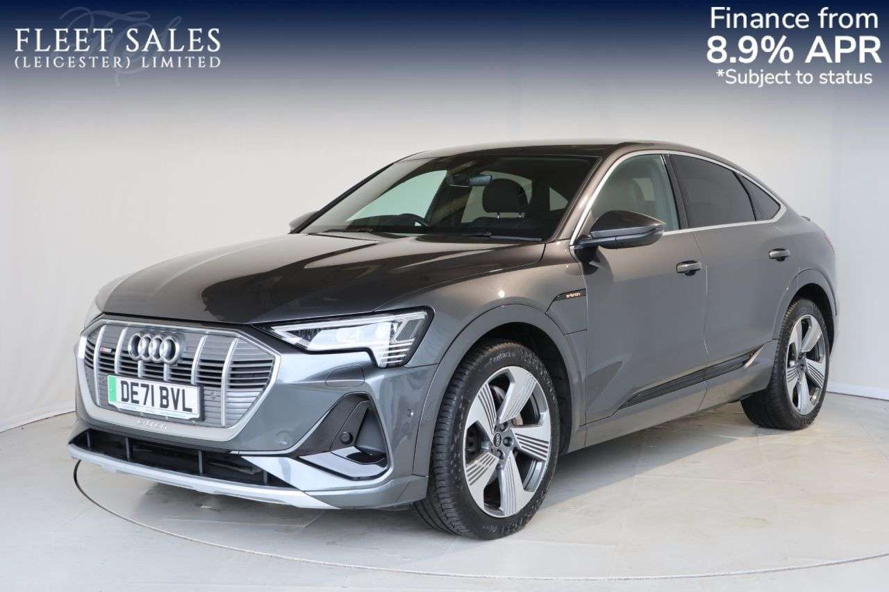 A 2021 AUDI E-TRON 50 S line Sportback 5dr Electric Auto quattro 71.2kWh (11kW Charger) (313 p A 2021 AUDI E-TRON 50 S line Sportback 5dr Electric Auto quattro 71.2kWh (11kW Charger) (313 p
