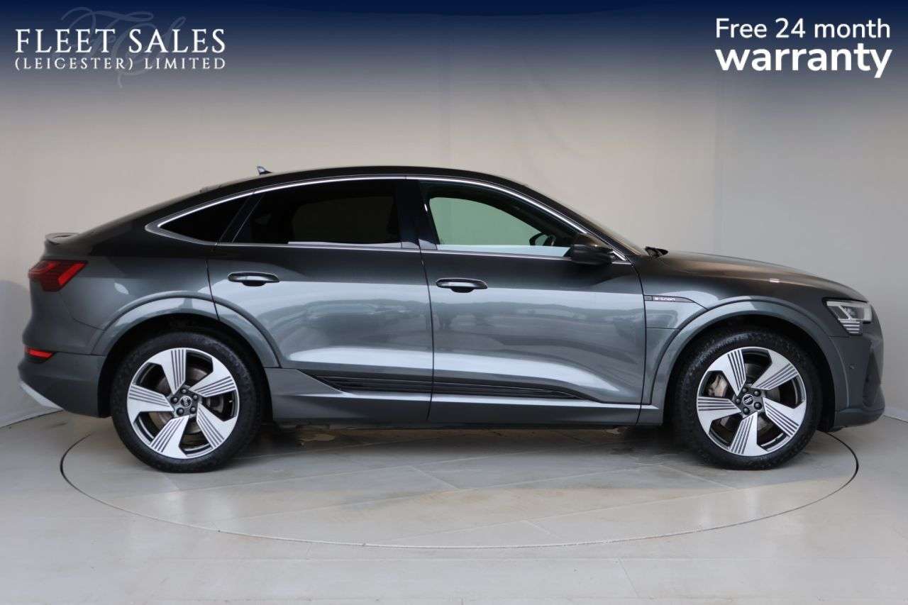 A 2021 AUDI E-TRON 50 S line Sportback 5dr Electric Auto quattro 71.2kWh (11kW Charger) (313 p A 2021 AUDI E-TRON 50 S line Sportback 5dr Electric Auto quattro 71.2kWh (11kW Charger) (313 p
