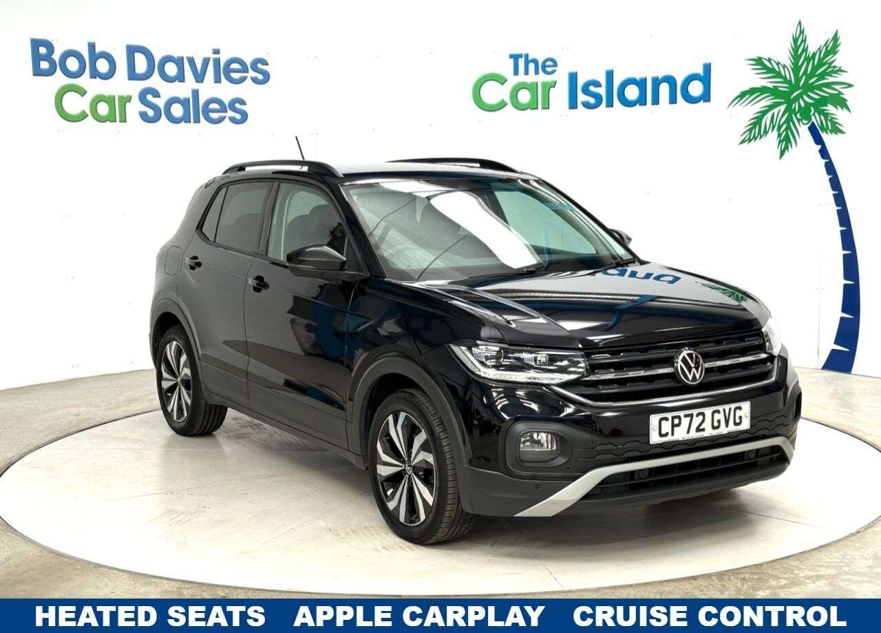 A 2022 VOLKSWAGEN T-CROSS 1.0 TSI Black Edition SUV 5dr Petrol Manual Euro 6 (s/s) (95 ps) CarPlay & A 2022 VOLKSWAGEN T-CROSS 1.0 TSI Black Edition SUV 5dr Petrol Manual Euro 6 (s/s) (95 ps) CarPlay &