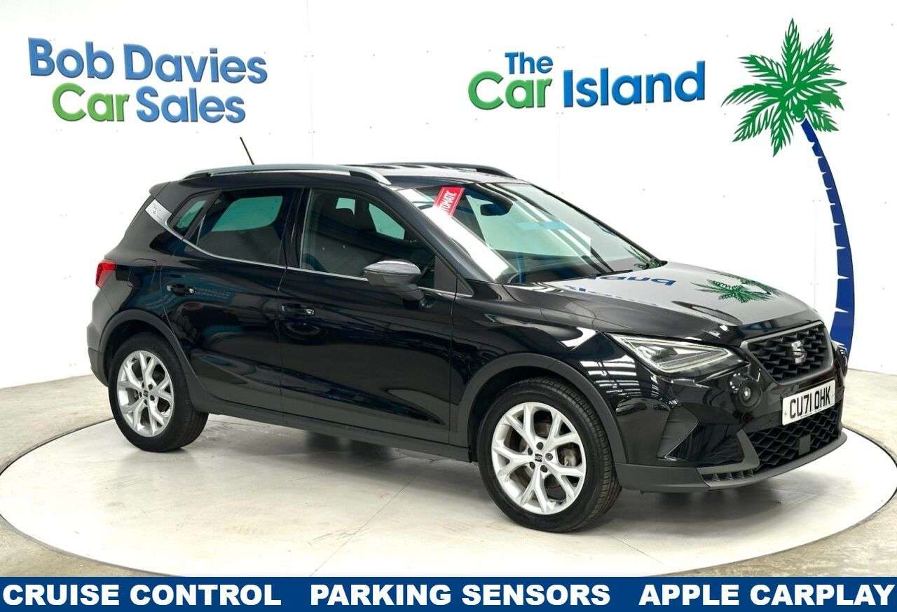 A 2021 SEAT ARONA 1.0 TSI FR SUV 5dr Petrol DSG Euro 6 (s/s) (110 ps) Cruise Control, Mobile A 2021 SEAT ARONA 1.0 TSI FR SUV 5dr Petrol DSG Euro 6 (s/s) (110 ps) Cruise Control, Mobile
