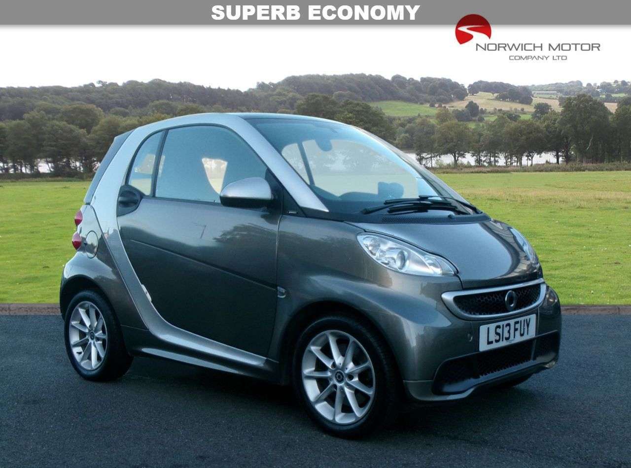 A 2013 SMART FORTWO 1.0 MHD Passion Coupe 2dr Petrol SoftTouch Euro 5 (s/s) (71 bhp) Automatic A 2013 SMART FORTWO 1.0 MHD Passion Coupe 2dr Petrol SoftTouch Euro 5 (s/s) (71 bhp) Automatic