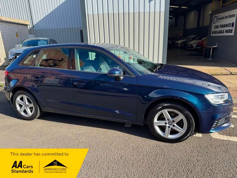 A 2017 AUDI A3 Sportback 1.0 TFSI 12V 116BHP Euro 6 SE **Metallic Cosmos Blue / Smart Stylish High Spec Model** A 2017 AUDI A3 Sportback 1.0 TFSI 12V 116BHP Euro 6 SE **Metallic Cosmos Blue / Smart Stylish High Spec Model**