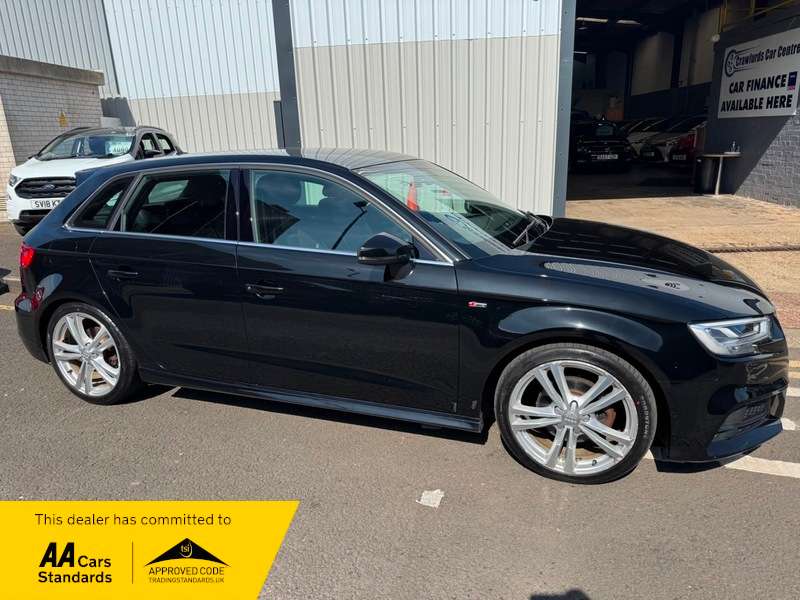 A 2016 AUDI A3 2.0TDi 16V 148BHP Euro 6 S Line **Metallic Mythos Black Paint / £20 Yearly Road Tax / Averaging 66MPG** A 2016 AUDI A3 2.0TDi 16V 148BHP Euro 6 S Line **Metallic Mythos Black Paint / £20 Yearly Road Tax / Averaging 66MPG**