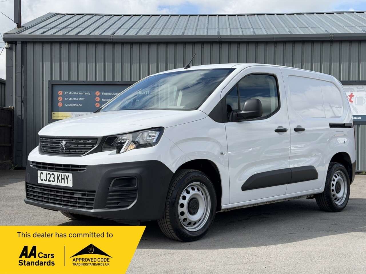 A 2023 PEUGEOT PARTNER 1.5 BlueHDi 1000 Professional Premium + Standard Panel Van 5dr Diesel Manua A 2023 PEUGEOT PARTNER 1.5 BlueHDi 1000 Professional Premium + Standard Panel Van 5dr Diesel Manua