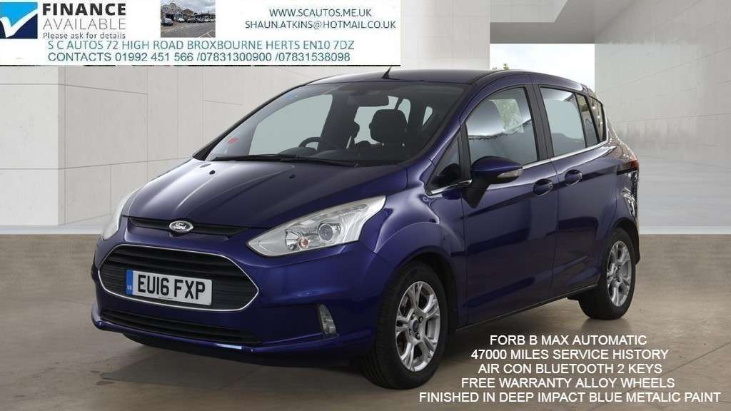 A 2016 FORD B-MAX 1.6 Zetec MPV 5dr Petrol Powershift Euro 5 (105 ps) A 2016 FORD B-MAX 1.6 Zetec MPV 5dr Petrol Powershift Euro 5 (105 ps)