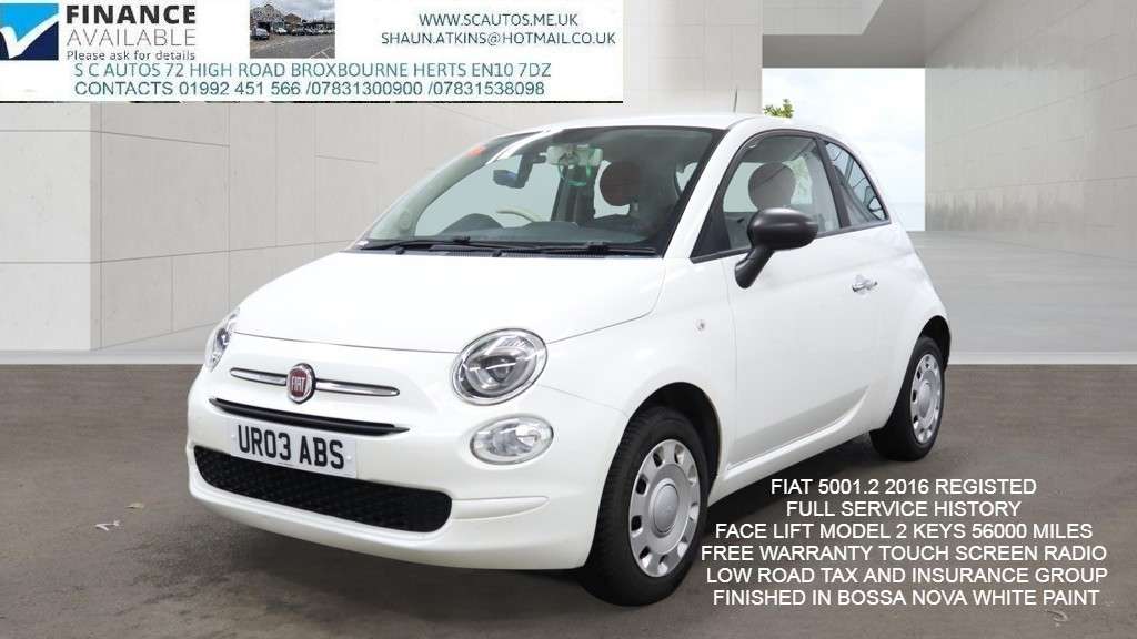 A 2016 FIAT 500 1.2 Pop Hatchback 3dr Petrol Manual Euro 6 (s/s) (69 bhp) A 2016 FIAT 500 1.2 Pop Hatchback 3dr Petrol Manual Euro 6 (s/s) (69 bhp)
