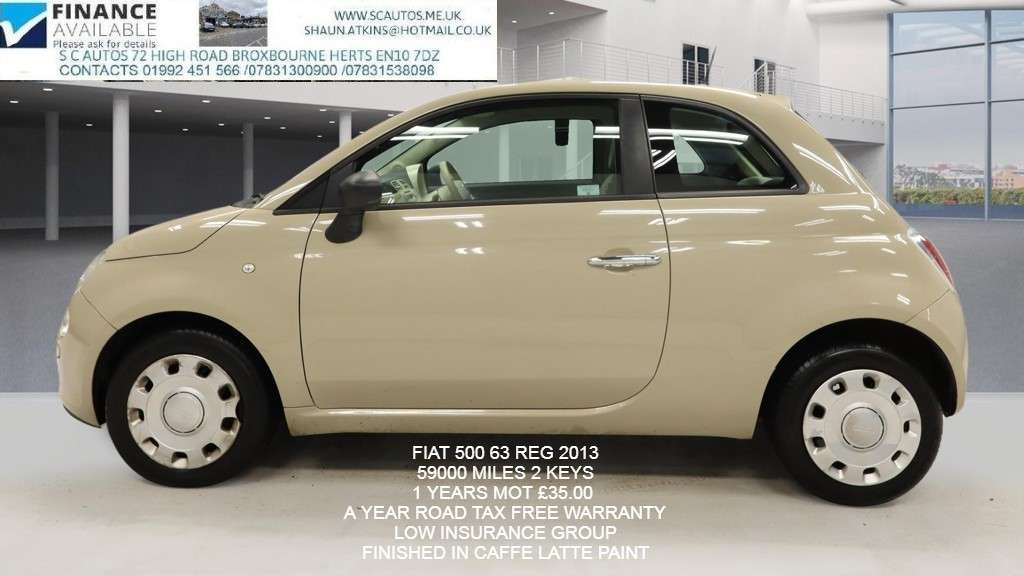 A 2013 FIAT 500 1.2 Pop Hatchback 3dr Petrol Manual Euro 4 (69 bhp) A 2013 FIAT 500 1.2 Pop Hatchback 3dr Petrol Manual Euro 4 (69 bhp)