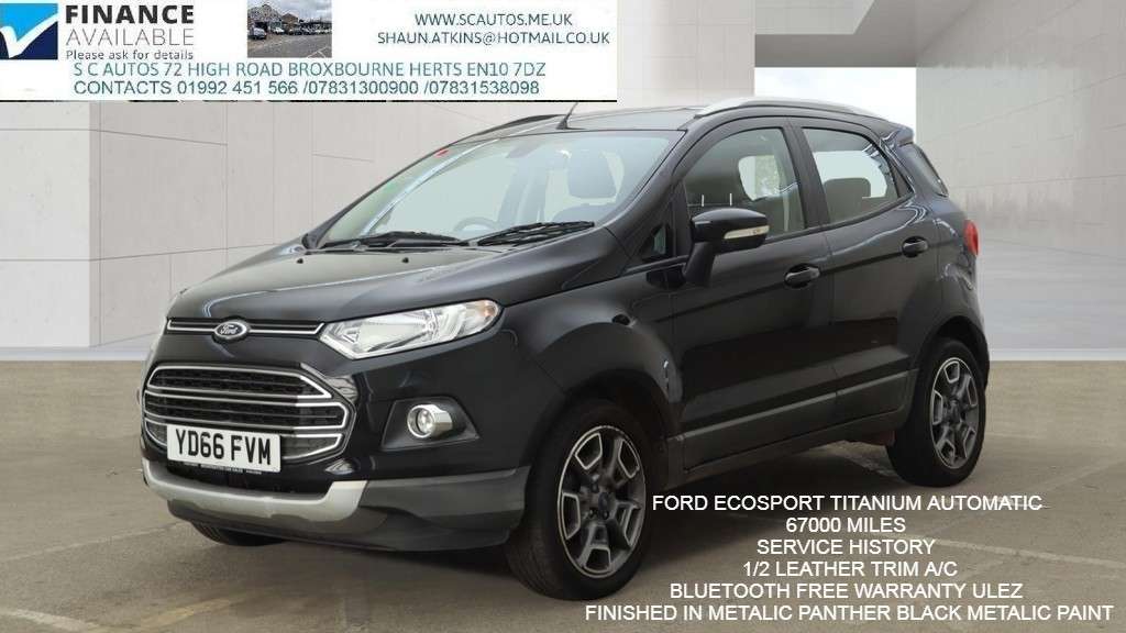 A 2016 FORD ECOSPORT 1.5 Titanium SUV 5dr Petrol Powershift 2WD Euro 5 (112 ps) A 2016 FORD ECOSPORT 1.5 Titanium SUV 5dr Petrol Powershift 2WD Euro 5 (112 ps)