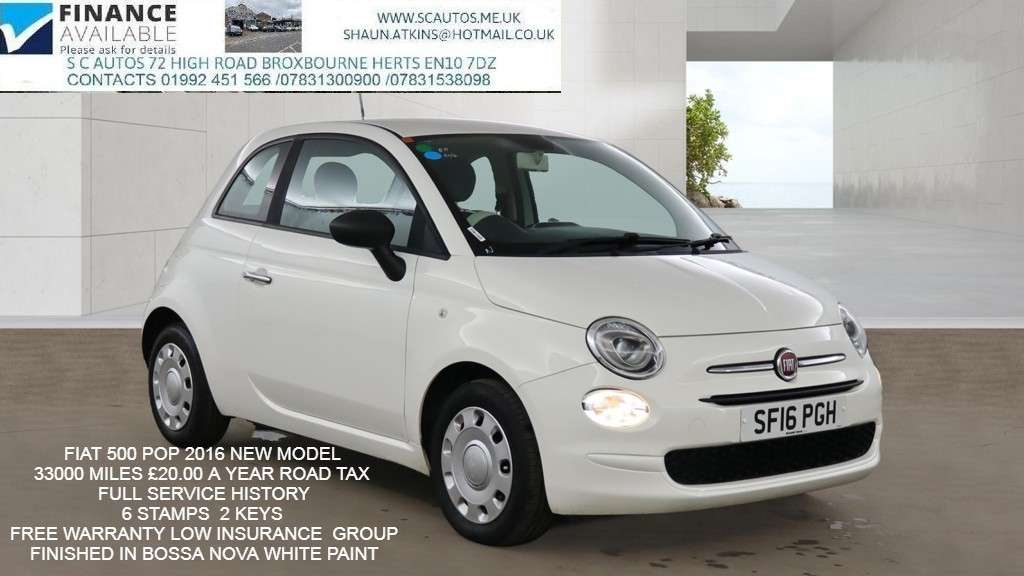A 2016 FIAT 500 1.2 Pop Hatchback 3dr Petrol Manual Euro 6 (s/s) (69 bhp) A 2016 FIAT 500 1.2 Pop Hatchback 3dr Petrol Manual Euro 6 (s/s) (69 bhp)