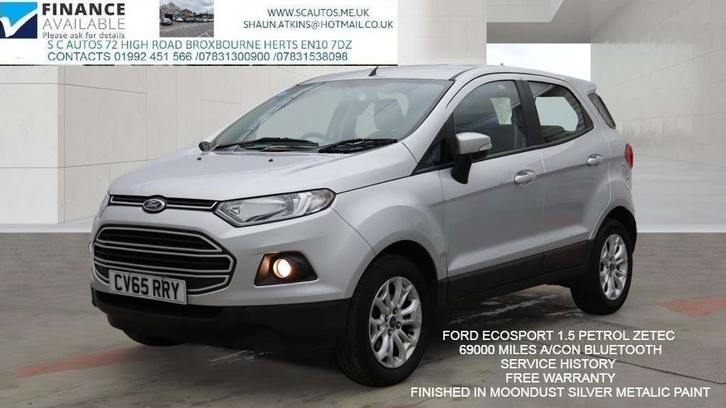 A 2015 FORD ECOSPORT 1.5 Zetec SUV 5dr Petrol Manual 2WD Euro 5 (112 ps) A 2015 FORD ECOSPORT 1.5 Zetec SUV 5dr Petrol Manual 2WD Euro 5 (112 ps)
