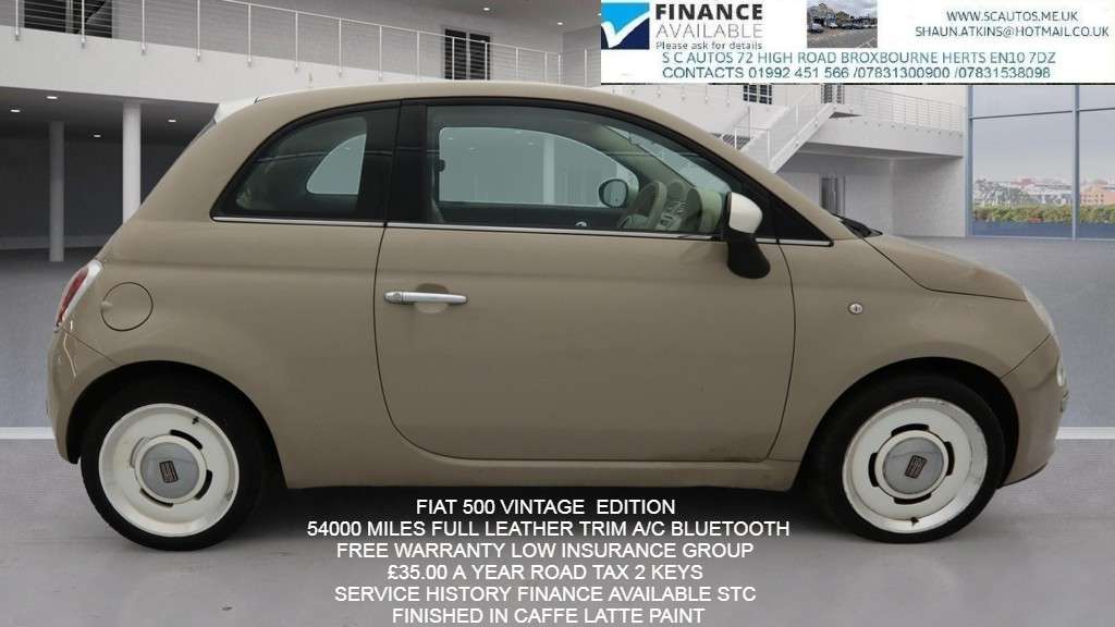 A 2015 FIAT 500 1.2 Vintage 57 Hatchback 3dr Petrol Manual Euro 6 (s/s) (69 bhp) A 2015 FIAT 500 1.2 Vintage 57 Hatchback 3dr Petrol Manual Euro 6 (s/s) (69 bhp)