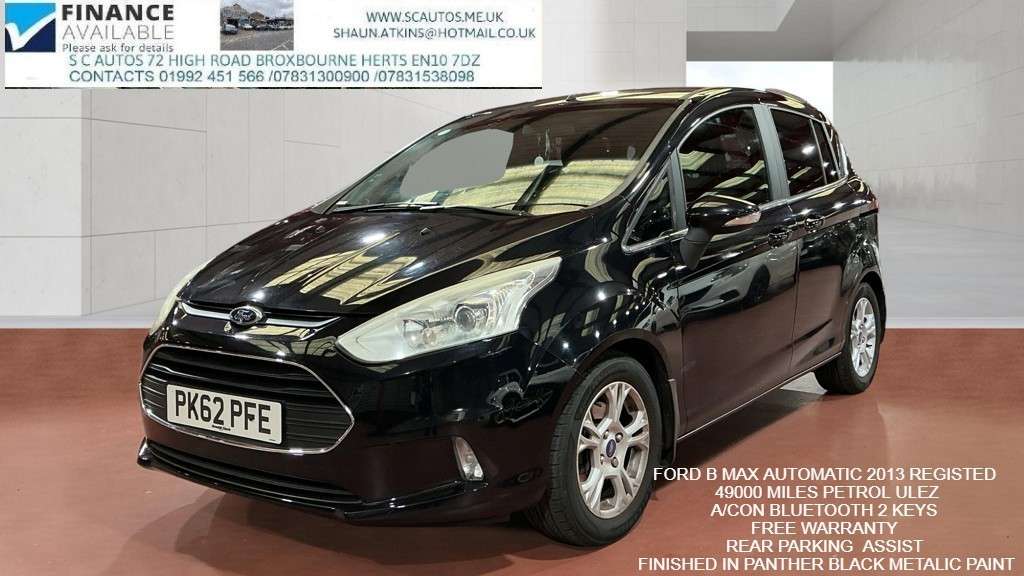 A 2013 FORD B-MAX 1.6 Zetec MPV 5dr Petrol Powershift Euro 5 (105 ps) A 2013 FORD B-MAX 1.6 Zetec MPV 5dr Petrol Powershift Euro 5 (105 ps)