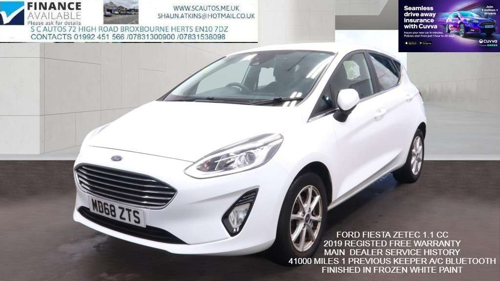 A 2019 FORD FIESTA 1.1 Ti-VCT Zetec Hatchback 5dr Petrol Manual Euro 6 (s/s) (85 ps) A 2019 FORD FIESTA 1.1 Ti-VCT Zetec Hatchback 5dr Petrol Manual Euro 6 (s/s) (85 ps)