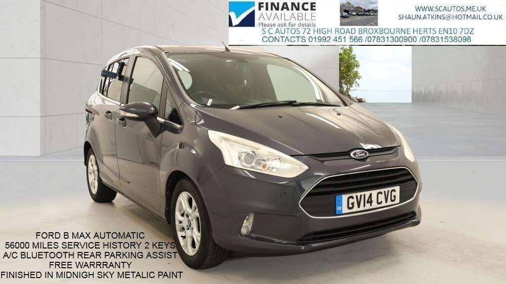 A 2014 FORD B-MAX 1.6 Zetec MPV 5dr Petrol Powershift Euro 5 (105 ps) A 2014 FORD B-MAX 1.6 Zetec MPV 5dr Petrol Powershift Euro 5 (105 ps)