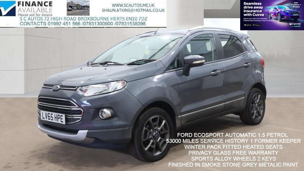A 2015 FORD ECOSPORT 1.5 Titanium SUV 5dr Petrol Powershift 2WD Euro 5 (112 ps) A 2015 FORD ECOSPORT 1.5 Titanium SUV 5dr Petrol Powershift 2WD Euro 5 (112 ps)