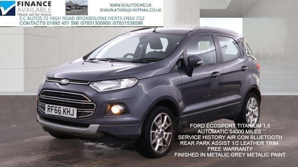 A 2016 FORD ECOSPORT 1.5 Titanium SUV 5dr Petrol Powershift 2WD Euro 5 (112 ps) A 2016 FORD ECOSPORT 1.5 Titanium SUV 5dr Petrol Powershift 2WD Euro 5 (112 ps)