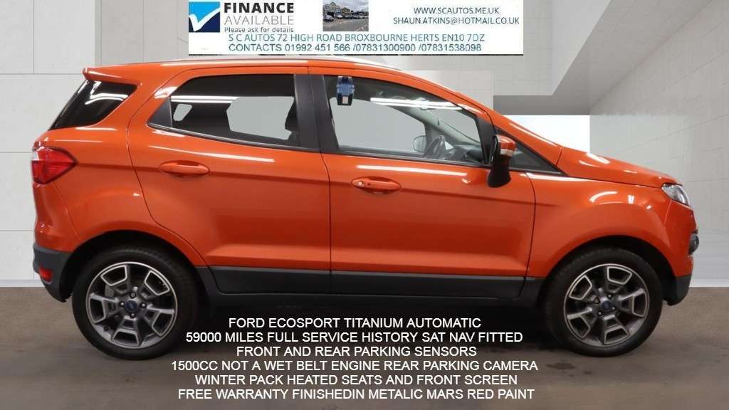 A 2017 FORD ECOSPORT 1.5 Titanium SUV 5dr Petrol Powershift 2WD Euro 6 (112 ps) A 2017 FORD ECOSPORT 1.5 Titanium SUV 5dr Petrol Powershift 2WD Euro 6 (112 ps)
