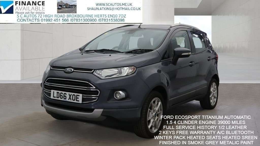 A 2016 FORD ECOSPORT 1.5 Titanium SUV 5dr Petrol Powershift 2WD Euro 5 (112 ps) A 2016 FORD ECOSPORT 1.5 Titanium SUV 5dr Petrol Powershift 2WD Euro 5 (112 ps)