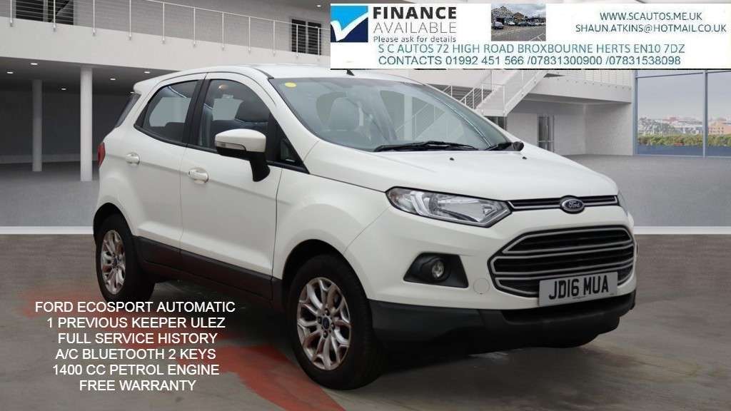 A 2016 FORD ECOSPORT 1.5 Zetec SUV 5dr Petrol Powershift 2WD Euro 5 (112 ps) A 2016 FORD ECOSPORT 1.5 Zetec SUV 5dr Petrol Powershift 2WD Euro 5 (112 ps)