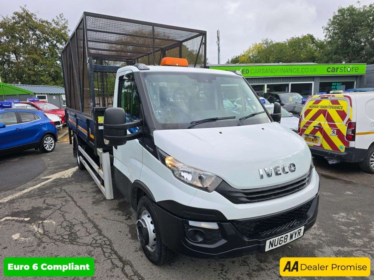 A 2019 IVECO DAILY 3.0D HPI 65C caged Tipper in white, 45,000 miles, 1 owner, Euro 6 ULEZ, 6.5 A 2019 IVECO DAILY 3.0D HPI 65C caged Tipper in white, 45,000 miles, 1 owner, Euro 6 ULEZ, 6.5