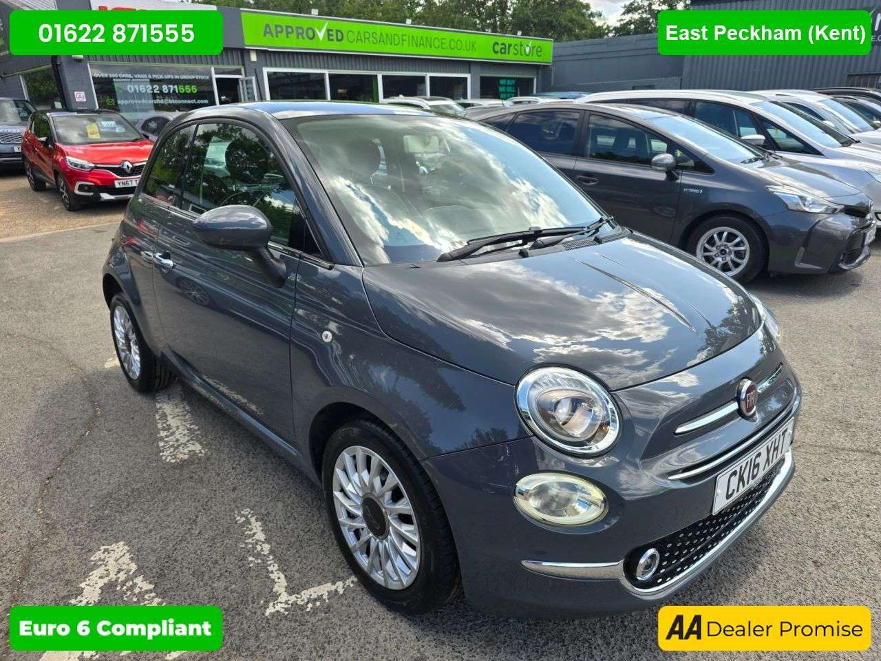 A 2016 FIAT 500 1.2 Lounge Hatchback 3dr Petrol Dualogic (AUTOMATIC) Euro 6 (s/s) (69 bhp) A 2016 FIAT 500 1.2 Lounge Hatchback 3dr Petrol Dualogic (AUTOMATIC) Euro 6 (s/s) (69 bhp)