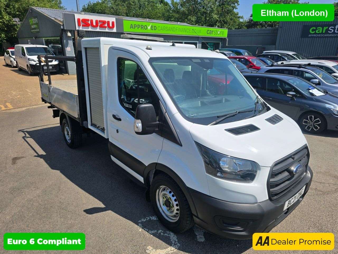 A 2021 FORD TRANSIT 2.0 350 EcoBlue Tipper in white, 46,618 miles, 1 owner, FSH, ULEZ Euro 6, a A 2021 FORD TRANSIT 2.0 350 EcoBlue Tipper in white, 46,618 miles, 1 owner, FSH, ULEZ Euro 6, a