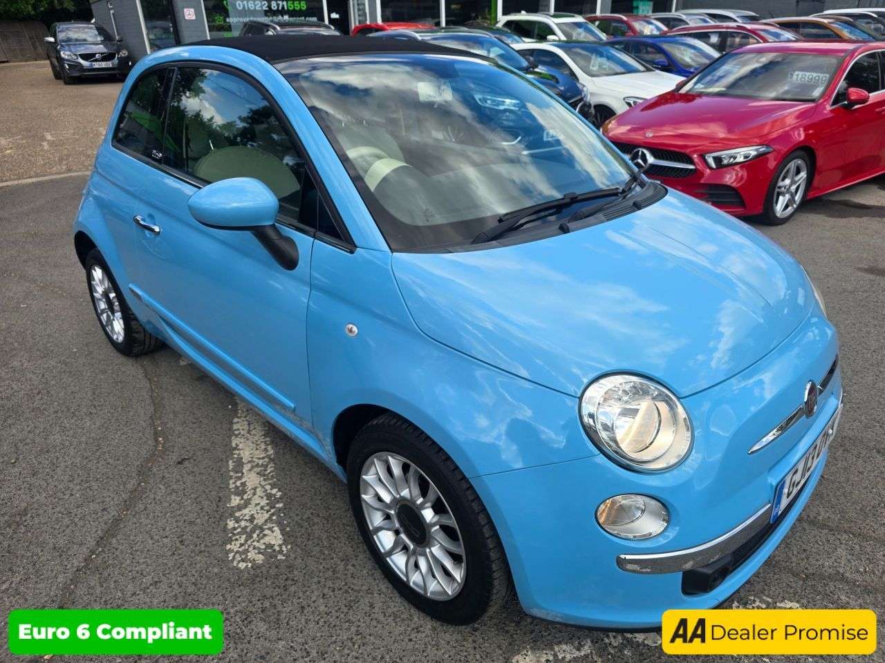 A 2013 FIAT 500C 0.9 TwinAir Lounge Euro 5 Convertible in blue, 22,300 miles, 2 owners, manu A 2013 FIAT 500C 0.9 TwinAir Lounge Euro 5 Convertible in blue, 22,300 miles, 2 owners, manu