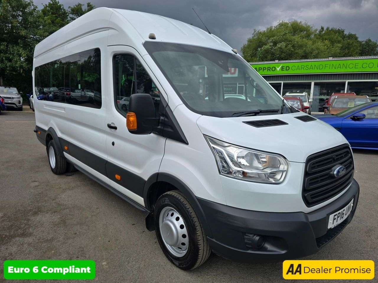 A 2016 FORD TRANSIT 2.2 TDCi 17-seat minibus in white, 91,000 miles, ULEZ Euro 6, 6-speed manua A 2016 FORD TRANSIT 2.2 TDCi 17-seat minibus in white, 91,000 miles, ULEZ Euro 6, 6-speed manua