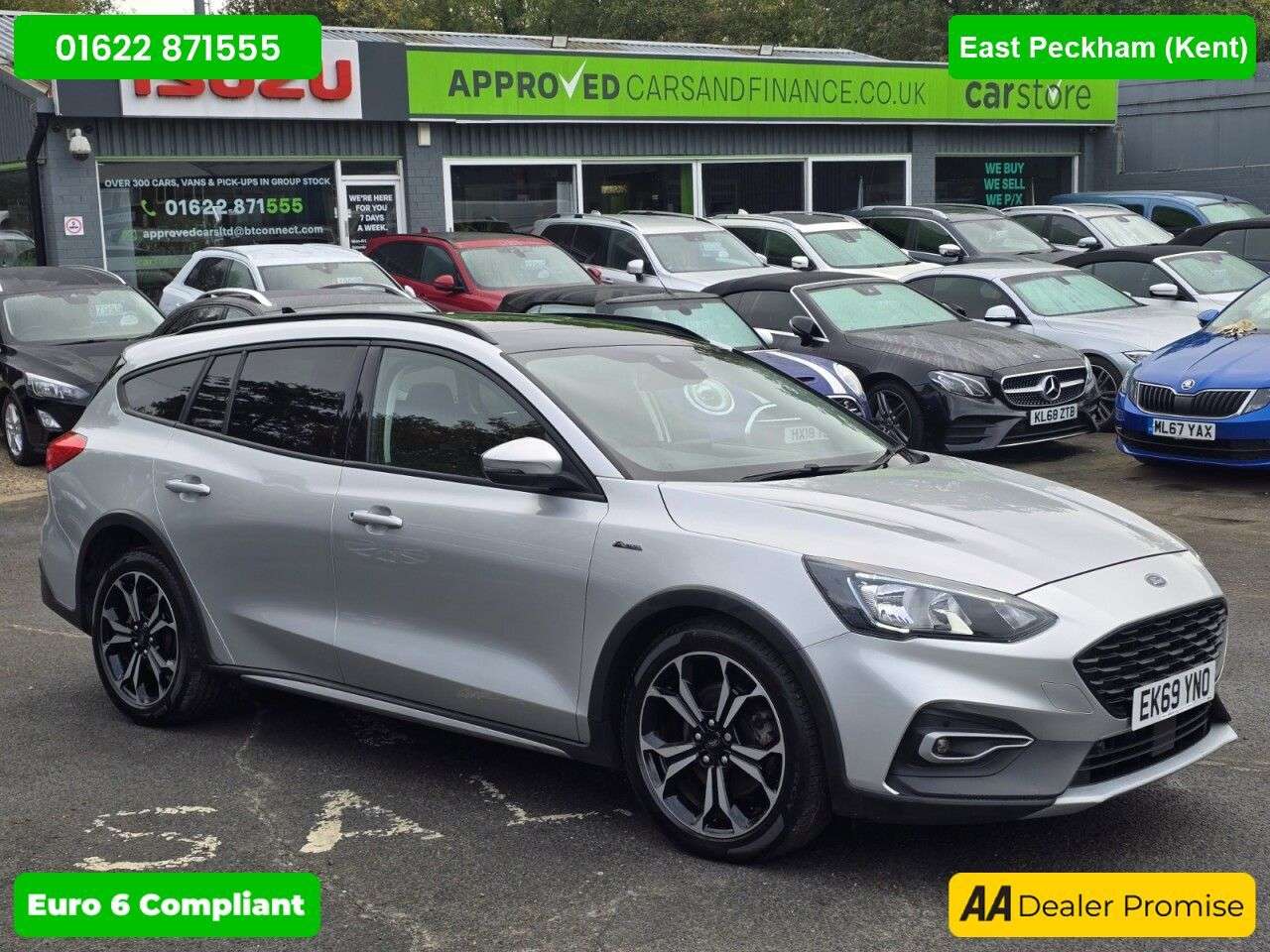 A 2019 FORD FOCUS Silver 1.0T EcoBoost Estate, 55,600 miles 2 owners, Euro 6 ULEZ compliant, A 2019 FORD FOCUS Silver 1.0T EcoBoost Estate, 55,600 miles 2 owners, Euro 6 ULEZ compliant,